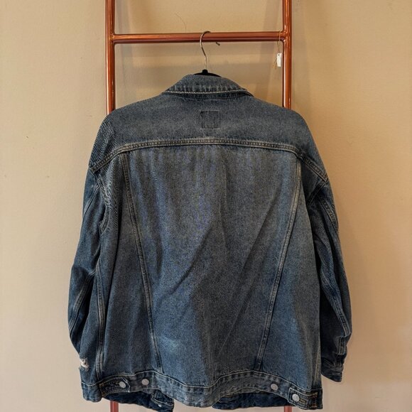 Wild Fable Oversized Distressed Denim Jacket - Picture 2 of 7
